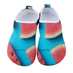 Watermelon Blue Background Women s Sock-style Water Shoes by Azkajaya