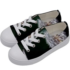 White Flower Kids  Low Top Canvas Sneakers by Azkajaya