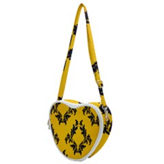 Yellow Regal Filagree Pattern Heart Shoulder Bag by Azkajaya