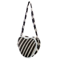 Zebra Zebra Pattern Zebra Fur Zebra Print Strip Heart Shoulder Bag by Azkajaya