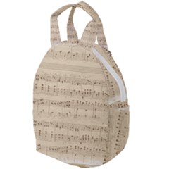 Vintage Beige Music Notes Travel Backpack by Loisa77