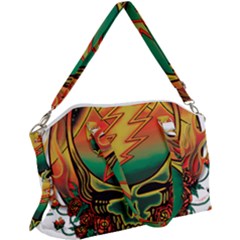 Grateful Steal Your Face Deadhead Hippie Logo Symbol Canvas Crossbody Bag by Loisa77