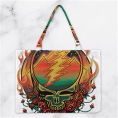 Grateful Steal Your Face Deadhead Hippie Logo Symbol Medium Tote Bag by Loisa77