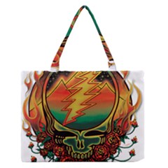 Grateful Steal Your Face Deadhead Hippie Logo Symbol Zipper Medium Tote Bag by Loisa77