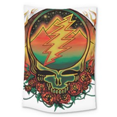 Grateful Steal Your Face Deadhead Hippie Logo Symbol Large Tapestry by Loisa77