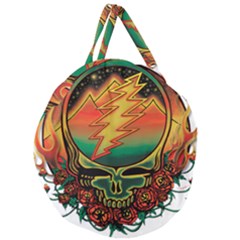 Grateful Steal Your Face Deadhead Hippie Logo Symbol Giant Round Zipper Tote by Loisa77