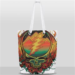 Grateful Steal Your Face Deadhead Hippie Logo Symbol Full Print Rope Handle Tote (small) by Loisa77