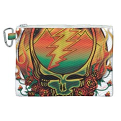 Grateful Steal Your Face Deadhead Hippie Logo Symbol Canvas Cosmetic Bag (xl) by Loisa77