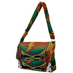 Grateful Steal Your Face Deadhead Hippie Logo Symbol Full Print Messenger Bag (s) by Loisa77