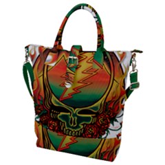 Grateful Steal Your Face Deadhead Hippie Logo Symbol Buckle Top Tote Bag by Loisa77