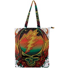 Grateful Steal Your Face Deadhead Hippie Logo Symbol Double Zip Up Tote Bag by Loisa77