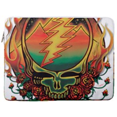 Grateful Steal Your Face Deadhead Hippie Logo Symbol 17  Vertical Laptop Sleeve Case With Pocket by Loisa77