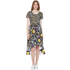 Mental Emojis Emoticons Icons High Low Boho Dress by Paksenen