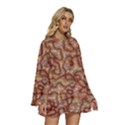 Mind Brain Thought Mental Round Neck Long Sleeve Bohemian Style Chiffon Mini Dress View3