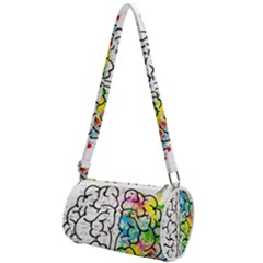 Brain Mind Psychology Idea Drawing Mini Cylinder Bag by Loisa77