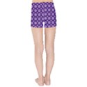 White pentacle and purple pattern Kids  Sports Shorts View2