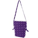 White pentacle and purple pattern Folding Shoulder Bag View1