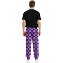 White pentacle and purple pattern Men s Elastic Waist Pants View2