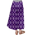 White pentacle and purple pattern Women s Satin Palazzo Pants View2