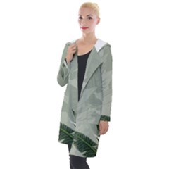 Banana Leaf Plant Pattern Hooded Pocket Cardigan by anzea