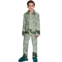 Banana Leaf Plant Pattern Kids  Long Sleeve Velvet Pajamas Set View1