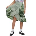 Banana Leaf Plant Pattern Kids  Ruffle Flared Wrap Midi Skirt View1