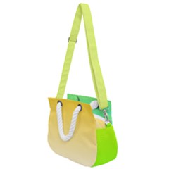 Gradient  Green, Yellow Rope Handles Shoulder Strap Bag by 2607694c