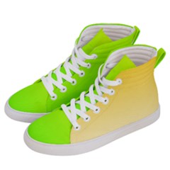 Gradient  Green, Yellow Men s Hi-top Skate Sneakers by 2607694c