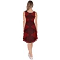 pattern black red Knee Length Skater Dress With Pockets View4