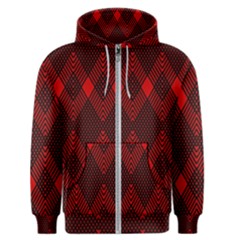 Pattern Red Black, Men s Zipper Hoodie by 2607694c