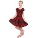 pattern red black, Kids  Short Sleeve Dress View1