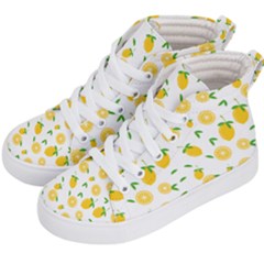 Illustrations Lemon Citrus Fruit Yellow Kids  Hi-top Skate Sneakers by anzea