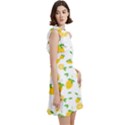 Illustrations Lemon Citrus Fruit Yellow Cocktail Party Halter Sleeveless Dress With Pockets View3