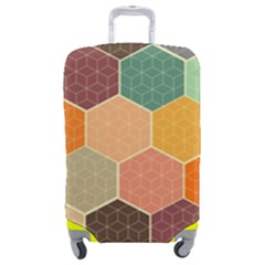 Abstract Hex Hexagon Grid Pattern Honeycomb Luggage Cover (medium) by Proyonanggan