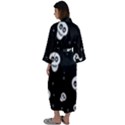 Skull Pattern Maxi Satin Kimono View2