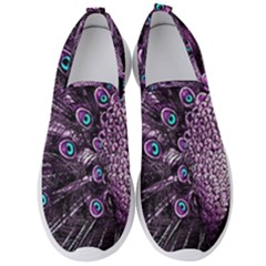 Purple Peacock Men s Slip On Sneakers by Bedest