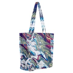 Abstract Strata Iv Everyday Shoulder Bag With Pouch Bag by kaleidomarblingart