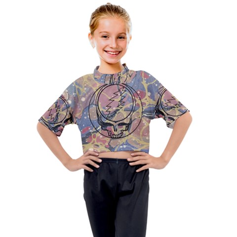 Grateful Dead Artsy Kids Mock Neck T-shirt by Bedest