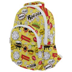 Cartoon Comics Pattern Rounded Multi Pocket Backpack by Loisa77