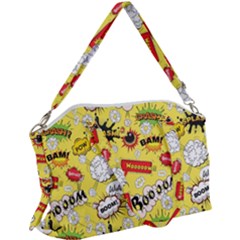 Cartoon Comics Pattern Canvas Crossbody Bag by Loisa77