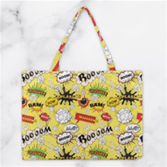 Cartoon Comics Pattern Medium Tote Bag by Loisa77