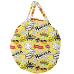 Cartoon Comics Pattern Giant Round Zipper Tote by Loisa77