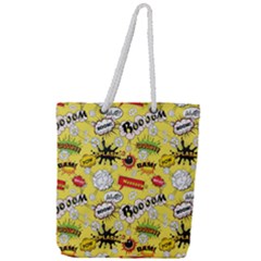 Cartoon Comics Pattern Full Print Rope Handle Tote (large) by Loisa77