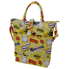 Cartoon Comics Pattern Buckle Top Tote Bag by Loisa77