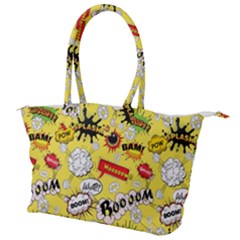 Cartoon Comics Pattern Canvas Shoulder Bag by Loisa77