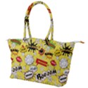 Cartoon Comics Pattern Canvas Shoulder Bag View1