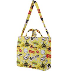 Cartoon Comics Pattern Square Shoulder Tote Bag by Loisa77