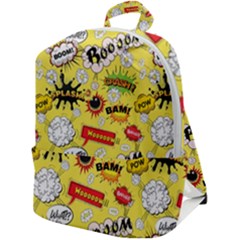 Cartoon Comics Pattern Zip Up Backpack by Loisa77