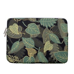 Autumn Fallen Leaves Dried Leaves 14  Vertical Laptop Sleeve Case With Pocket