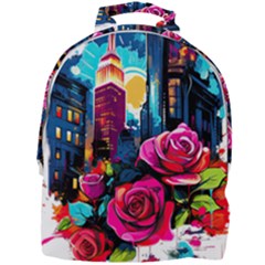 City Rose 2-gigapixel-art-scale-4 00x Mini Full Print Backpack by BrightWear